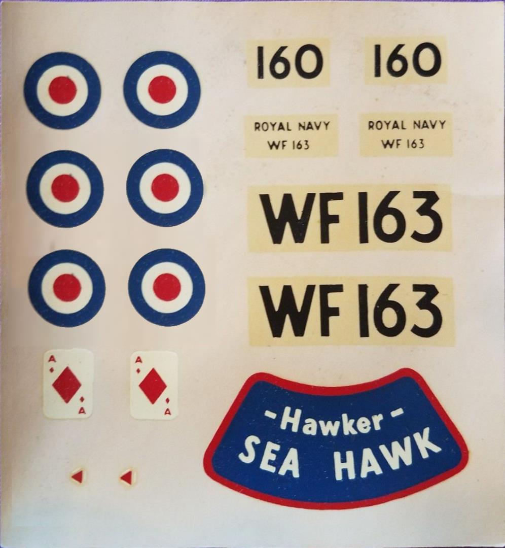 FROG ima ltd, 328P Hawker Sea Hawk, 1965 декаль
